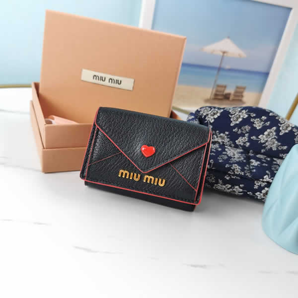Replica Discount New Top Quality Miu Miu New Black Wallet Card Case