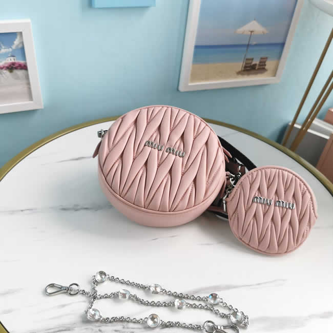 Fake Fashion Miu Miu Pink Round Cake Bag Coin Purse