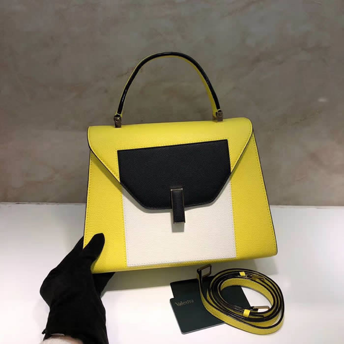 Replica New Valextra Esomp Yellow Tote Messenger Bag With 1:1 Quality
