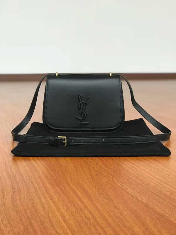 Fake Discount Ysl Latest Black Messenger Bag Hot Sale