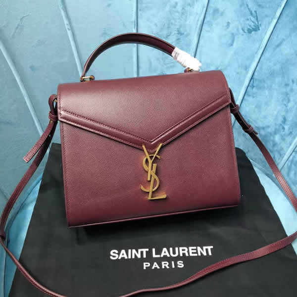 New Fake Cheap Yves Saint Laurent Casdander Briefcase Rose Red Handbags 578000