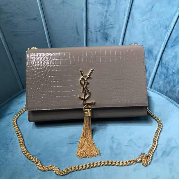 Replica Yves Saint Laurent Classic Monogram Khaki Shoulder Bag With Chain 354119