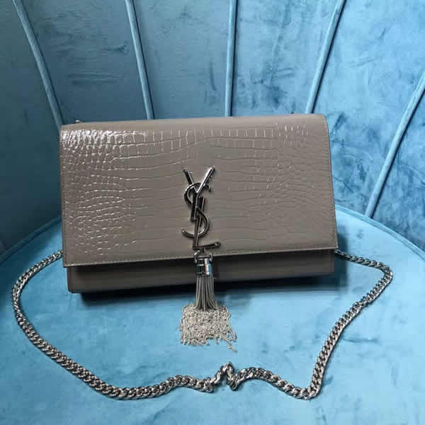 Classic Yves Saint Laurent Monogram Khaki Flap Shoulder Crossbody Bag 354119