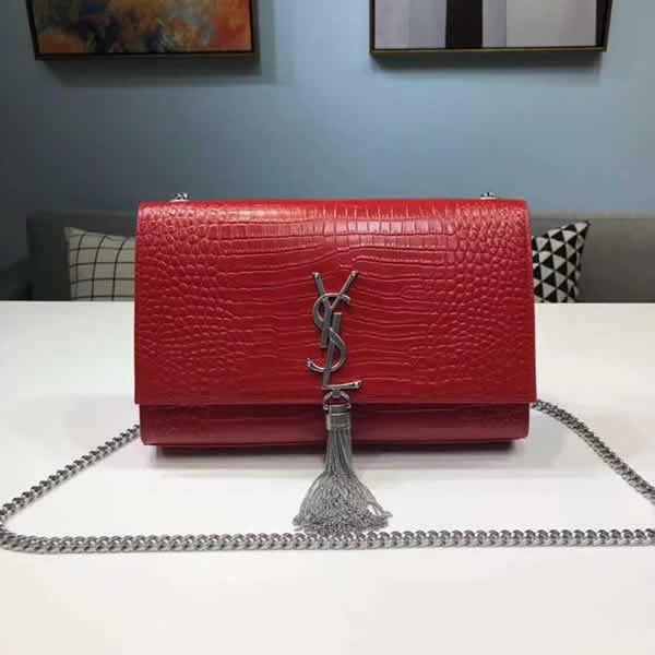 Classic Yves Saint Laurent Monogram Red Flap Shoulder Crossbody Bag 354119