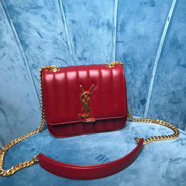 1:1 Quality Replica Yves Saint Laurent Vicky Crimson Flap Shoulder Bag 538439