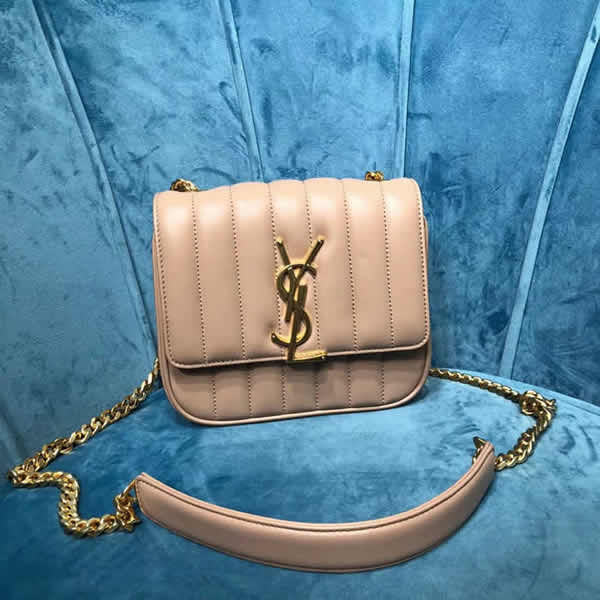 1:1 Quality Replica Yves Saint Laurent Vicky Khaki Flap Shoulder Bag 538439