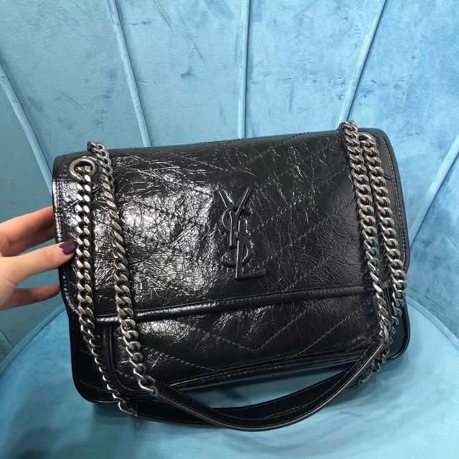 Fake New Yves Saint Laurent Monogramme Black Flap Shoulder Crossbody Bag