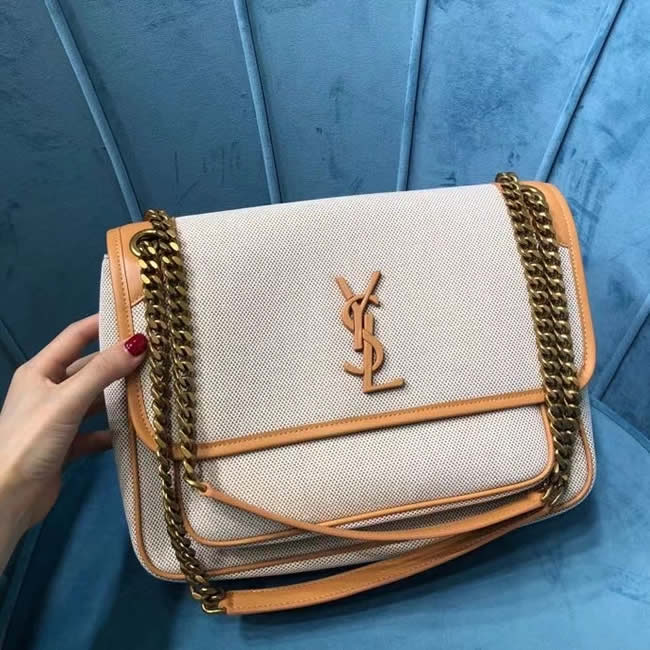 Fake Discount Fashion Yves Saint Laurent Romantic Fabric Flap Shoulder Bag