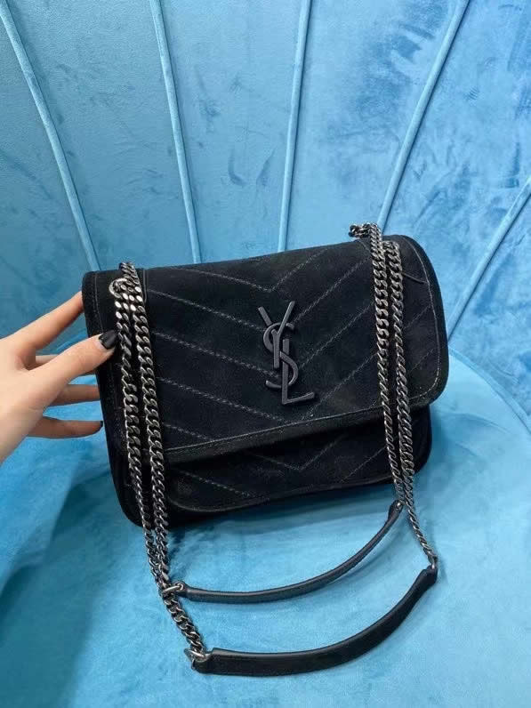 Fake Yves Saint Laurent Nikin Black Flap Shoulder Crossbody Bag