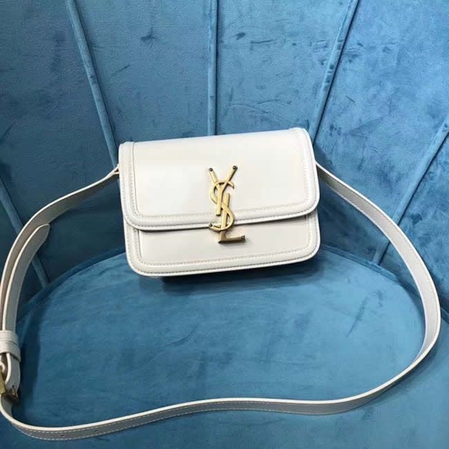 Fake Yves Saint Laurent Solferino Box Monogram White Crossbody Bag