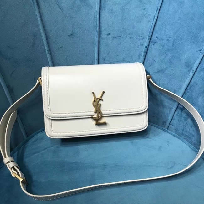 Replica Yves Saint Laurent Solferino Box Monogram White Shoulder Bag