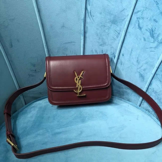 Fake Yves Saint Laurent Solferino Box Monogram Wine Red Crossbody Bag