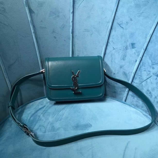 Fake Yves Saint Laurent Solferino Box Monogram Green Crossbody Bag