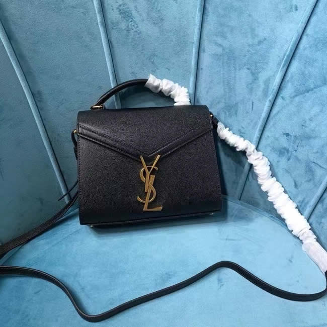 Fake Yves Saint Laurent Cassandra Mini Black Clutch Crossbody Bag