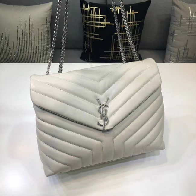 Knock Off Yves Saint Laurent Classic Flap Bag Leather White Crossbody Bag