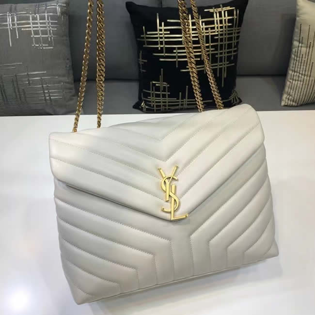 Knock Off Yves Saint Laurent Classic White Flap Bag Leather Crossbody Bag