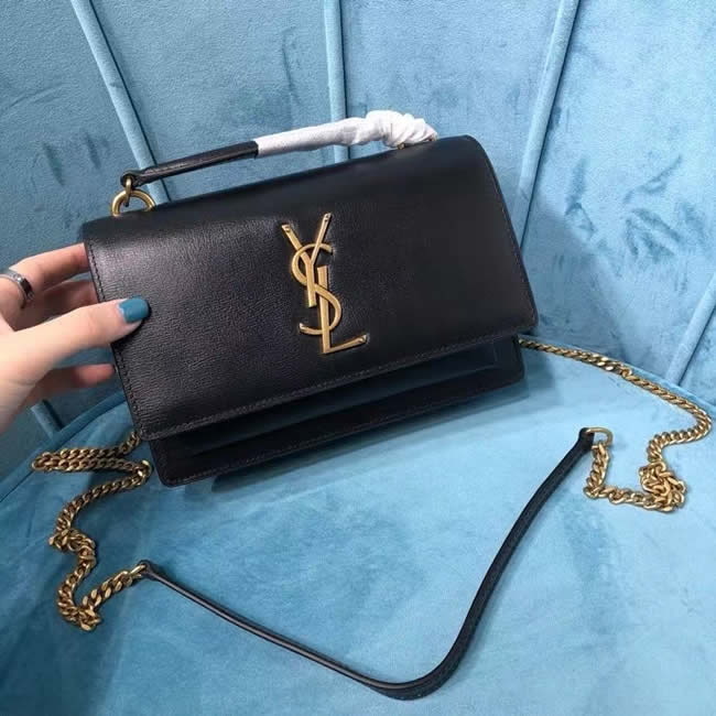 Replica Yves Saint Laurent Sinset Cowhide Black Crossbody Bag