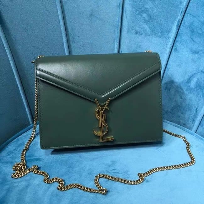 Fake Yves Saint Laurent New Cassandra Monogram Green Flap Bag