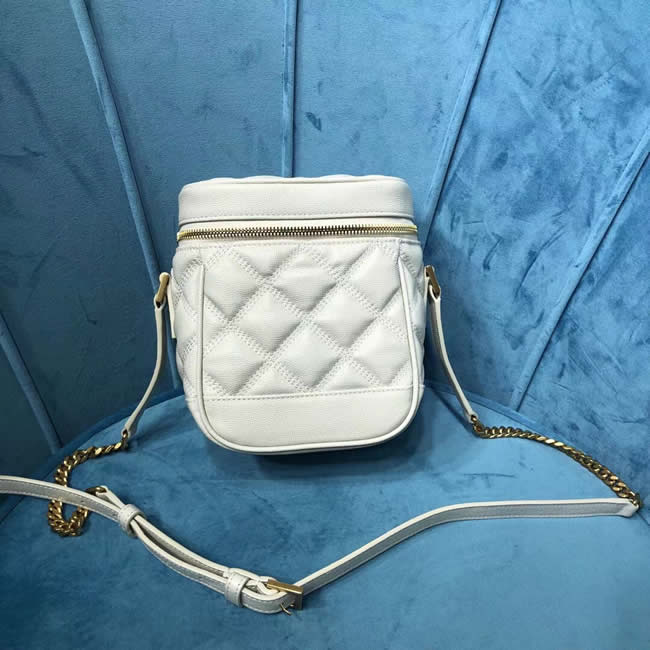 Fake Yves Saint Laurent Vanity Cosmetic Bag Carre White Crossbody Bag