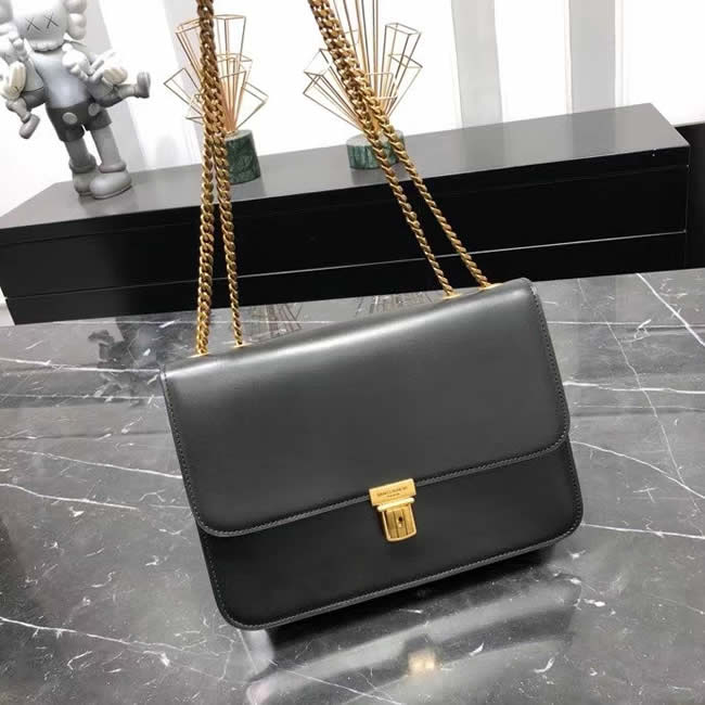Fake Yves Saint Laurent Tuc Box Paris Chain Bag Black Flap Handbags