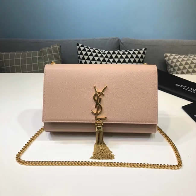 Replica Yves Saint Laurent Kate Monogram Pink Flap Shoulder Bag
