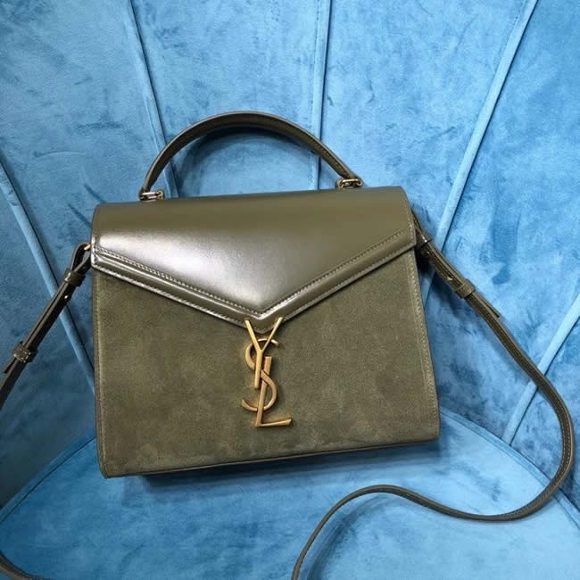 Fake Yves Saint Laurent New Cassandra Green Handbag Shoulder Bag