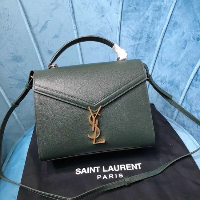 Fake Yves Saint Laurent Green Cassandra Briefcase Crossbody Bag