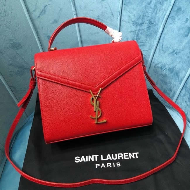 Fake Yves Saint Laurent Red Cassandra Briefcase Crossbody Bag
