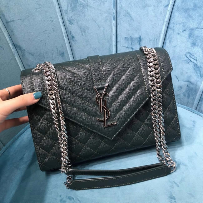 New Replica Discount Yves Saint Laurent Envelope Simple Black Flap Shoulder Bag