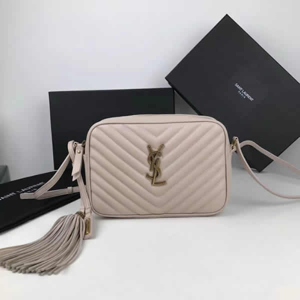 Discount Fake YSL Beige Camera Bag Monogram Saint Laurent Shoulder Bag