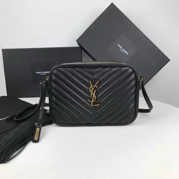 Discount Fake YSL Black Camera Bag Monogram Saint Laurent Shoulder Bag