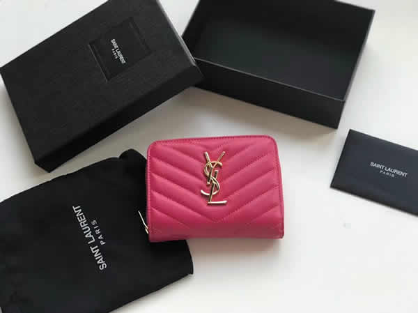 Replica New Fashion Saint Laurent Red Coin Purse Luxury Wallet