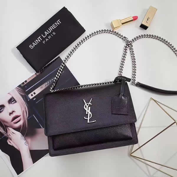 New Replica Yves Saint Laurent Sunset Monogram Saint Laurent Black Handbags 442906