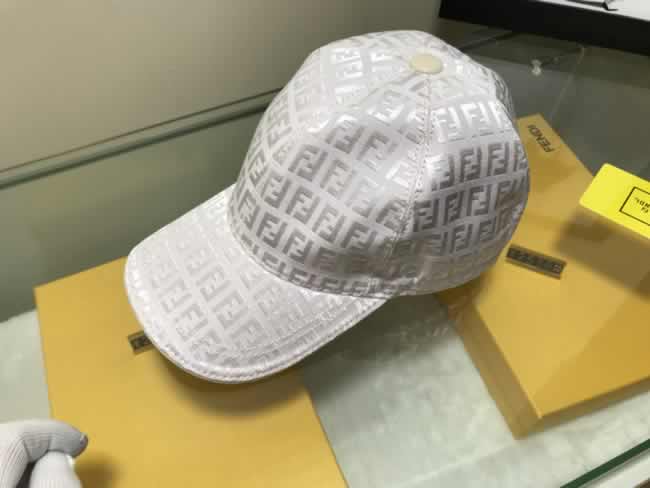 Fendi Spring Unisex Cotton Baseball Cap for Men Women Summer Casual Snapback Hat Street Style Hip Hop Hats Outdoor Dad Hats