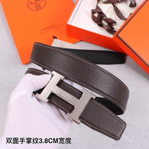 Fake hermes cowskin leather luxury strap male belts for men new fashion classice men belt high quality 06