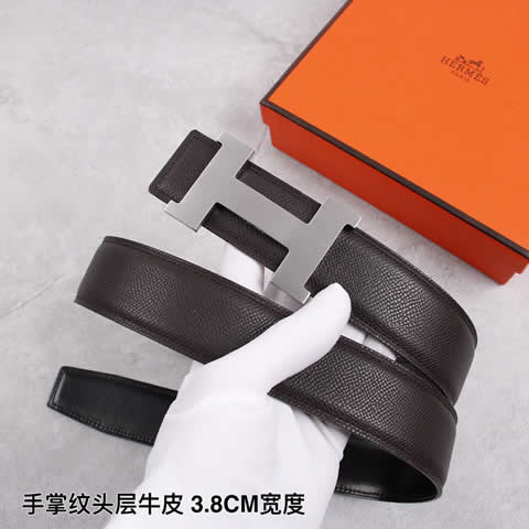 Fake hermes cowskin leather luxury strap male belts for men new fashion classice men belt high quality 39