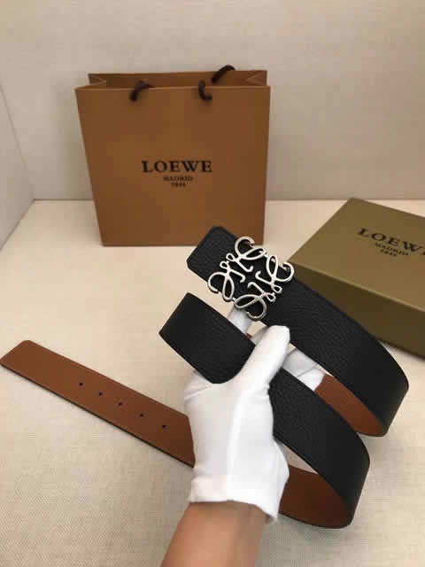 Replica Loewe leather belt brand designer men cowhide quality alloy Pin buckle cowboy belt 01