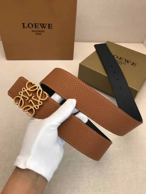 Replica Loewe leather belt brand designer men cowhide quality alloy Pin buckle cowboy belt 02