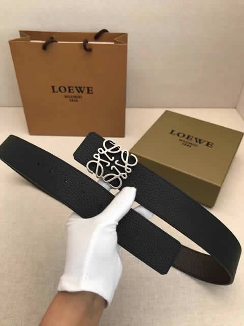 Replica Loewe leather belt brand designer men cowhide quality alloy Pin buckle cowboy belt 03