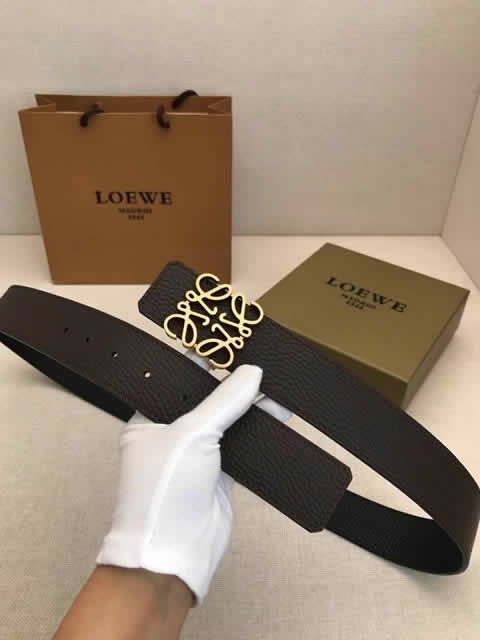Replica Loewe leather belt brand designer men cowhide quality alloy Pin buckle cowboy belt 04