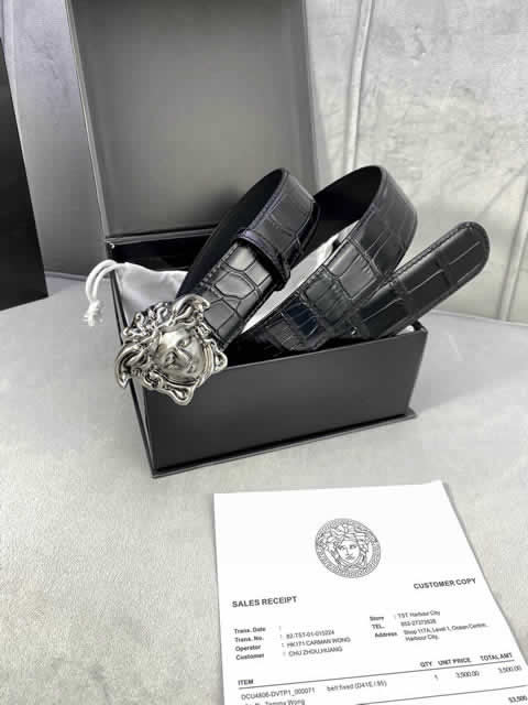 Replica Versace Fashion Top Quality Belts For Men Genuine Leather Belt Men Luxury Designer Strap Male Metal Belt 106