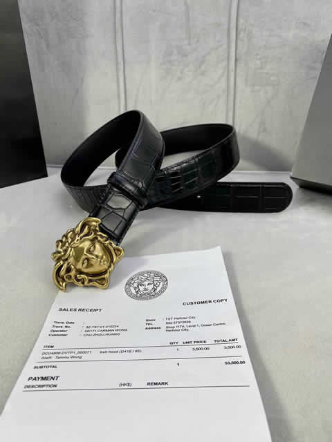 Replica Versace Fashion Top Quality Belts For Men Genuine Leather Belt Men Luxury Designer Strap Male Metal Belt 107