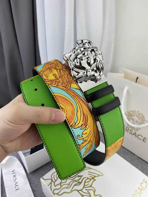 Fake Versace New Business Casual Belt Women Top Quality Genuine Leather Belts For Male Metal Buckle Women Fashion Luxury Belt 23
