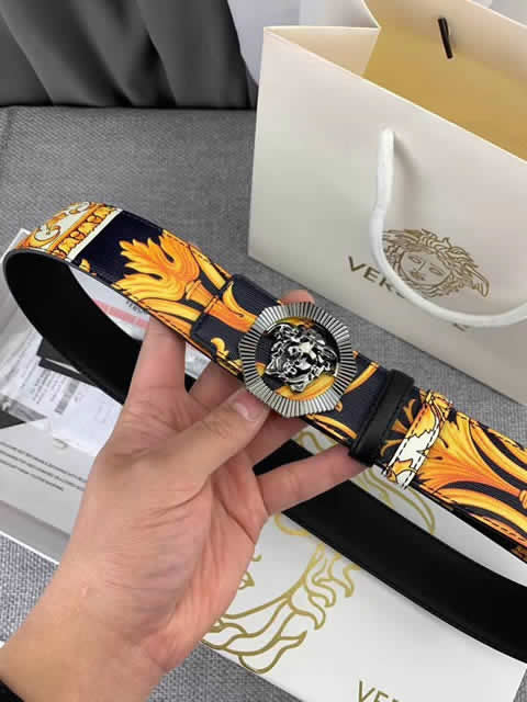 Fake Versace New Business Casual Belt Women Top Quality Genuine Leather Belts For Male Metal Buckle Women Fashion Luxury Belt 38
