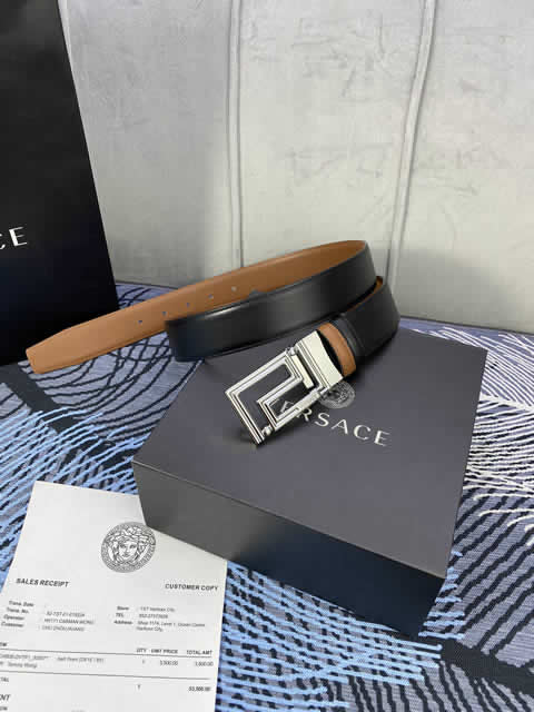Fake Versace New Business Casual Belt Women Top Quality Genuine Leather Belts For Male Metal Buckle Women Fashion Luxury Belt 63