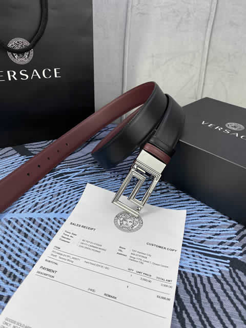 Fake Versace New Business Casual Belt Women Top Quality Genuine Leather Belts For Male Metal Buckle Women Fashion Luxury Belt 69
