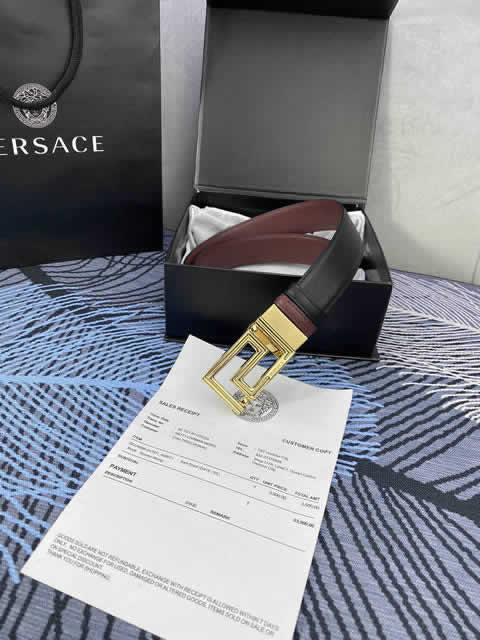 Fake Versace New Business Casual Belt Women Top Quality Genuine Leather Belts For Male Metal Buckle Women Fashion Luxury Belt 70
