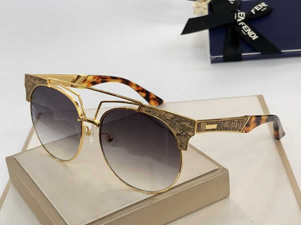 Fendi Women Fashion Female Eyewear UV400 Brand Design Sunglasses Sunglasses Eye Hot Sale Model FF0419