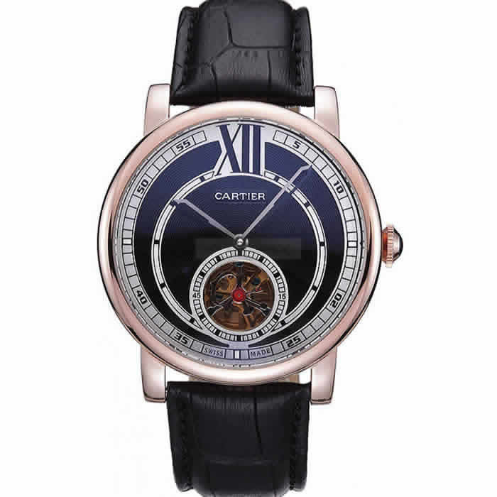 Cartier Rotonde Flying Tourbillon Black Dial 621937