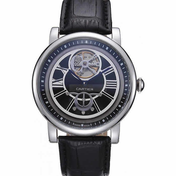 Cartier Rotonde Flying Tourbillon Black Dial 621946